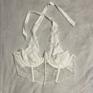 Elegant White Lace Bralette